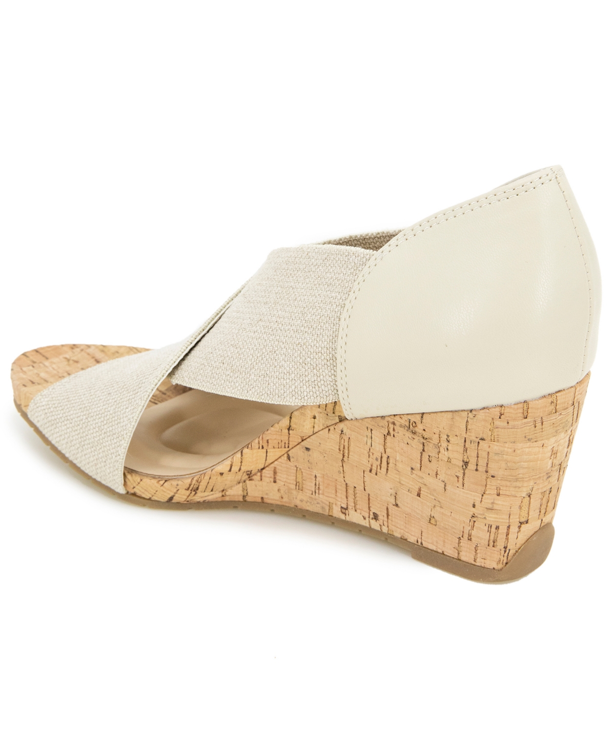 Kenneth Cole Reaction Women's Gelena Stretch Wedge Sandals In White