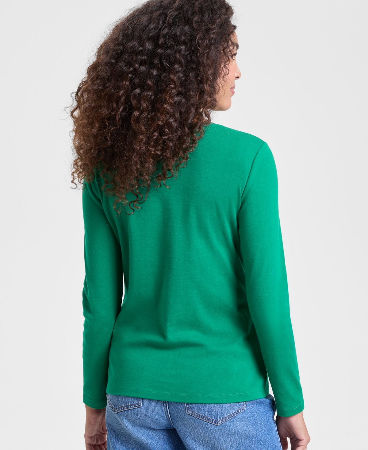 Holiday Lane Women's Candy Cane Graphic Top, Macy's Exclusive In Green