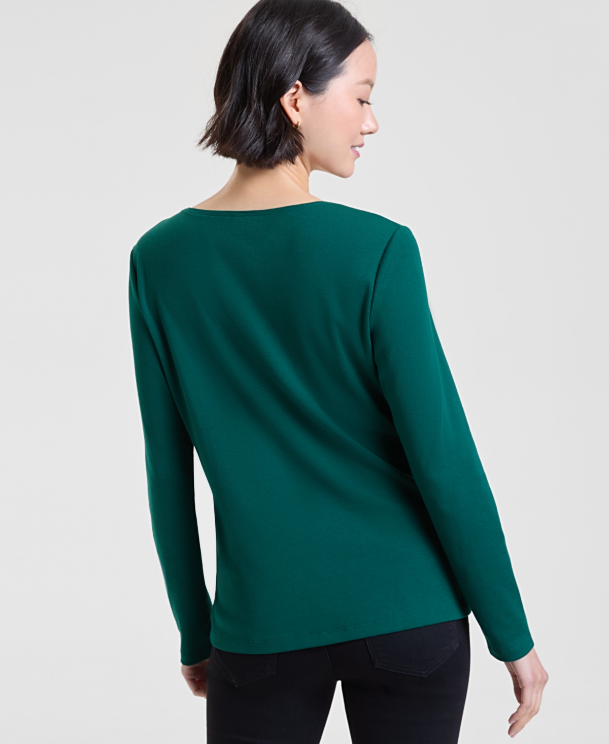 Holiday Lane Women's Festive Moment Long-Sleeve Top, Macy's Exclusive