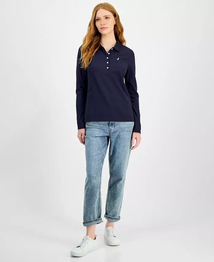 Women's Long Sleeve Polo Shirt - thumbnail 8