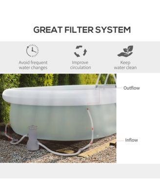 Above Ground Swimming Pool, Semi-Inflatable Frame Pool,