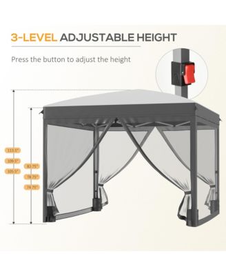 Pop Up Canopy Tent with Netting and Bags, 10' x 10',