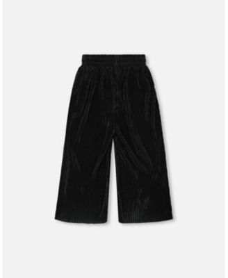 Girl Wide Leg Pleated Pants Black - Toddler|Child