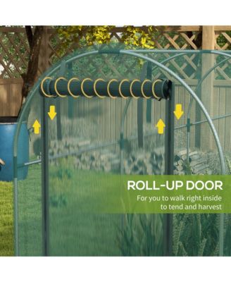 4' x 12' Plant Protection Tent Crop Cage with Door,