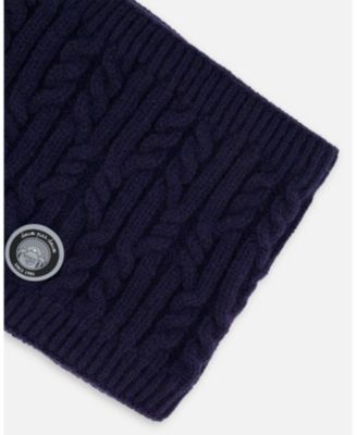 Kids Unisex Lined Winter Neckwarmer Navy Blue - Toddler|Child