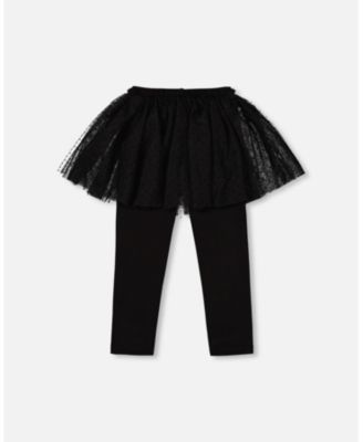 Girl Leggings with Tulle Skirt Black - Child