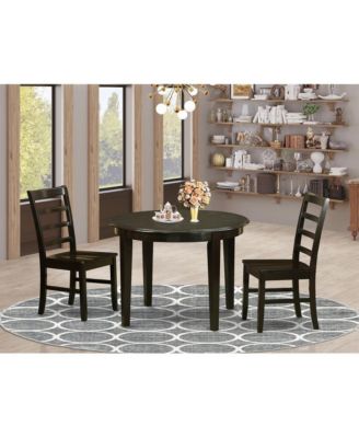 3 Pc small Kitchen Table and Chairs set-Table and 2 Wood Dining Chairs