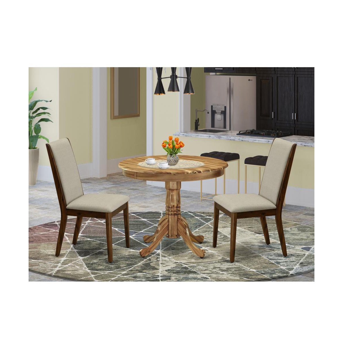 East West Furniture Dining Room Set Natural