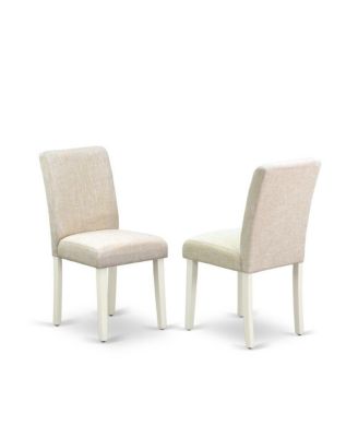 3 Pc Kitchen Table Set - 1 Pedestal Table and 2 Light Parson Chairs