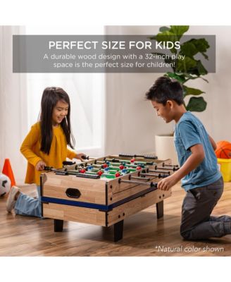 4-in-1 Multi Game Table, Childrens Arcade Set w/ Pool Billiards, Air Hockey, Foosball