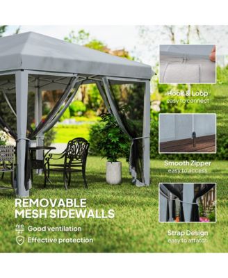 10' x 20' Pop Up Canopy with 6 Sidewall Mesh Nettings,