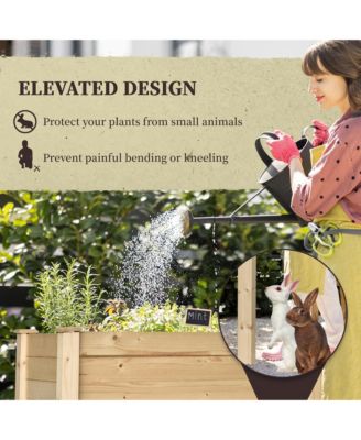 Elevated Natural Garden Plant Sd Outdoor Flower Bed Box Wooden