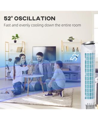 Portable Air Cooler, Evaporative Ice Cooling Fan Humidifier Unit w/ RC