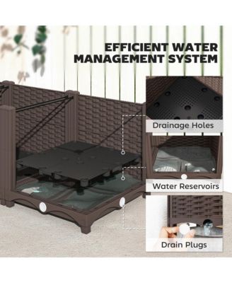 4 x 1 x 1 ft Plastic Garden Box w/Drainage Holes,