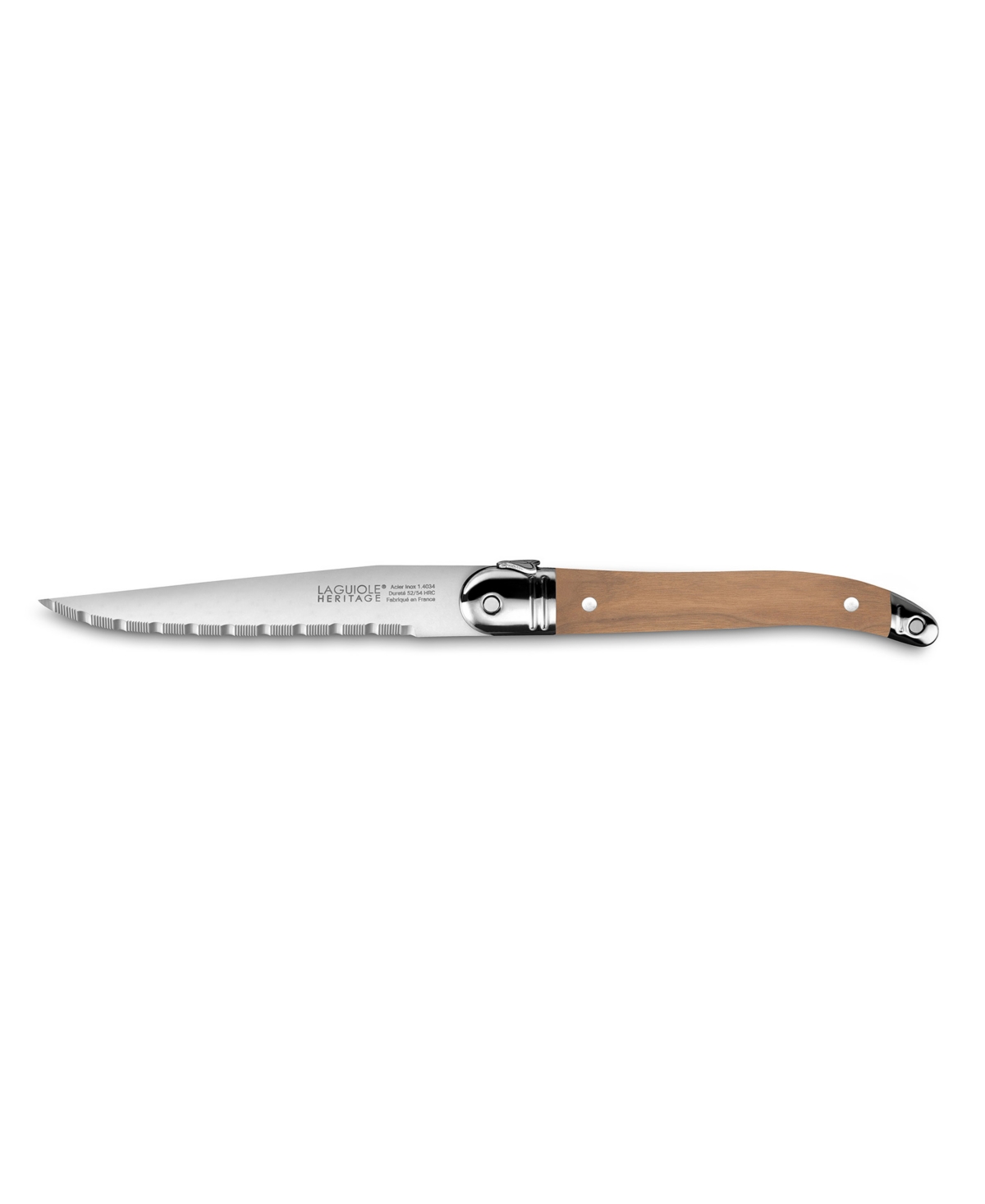 Laguiole Heritage Stainless Steel 6-pc. Steak Knife Set In Brown