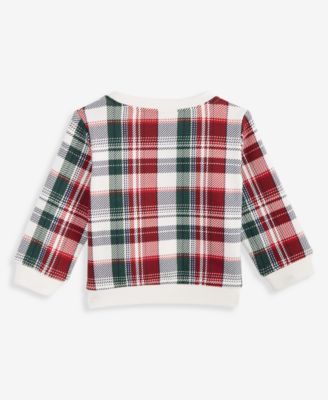 Baby Boys Mix and Match Spruce Plaid Sweatshirt, Macy's Exclusive