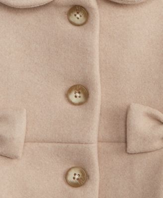 Baby Girls Pleated Bow Peacoat, Macy's Exclusive