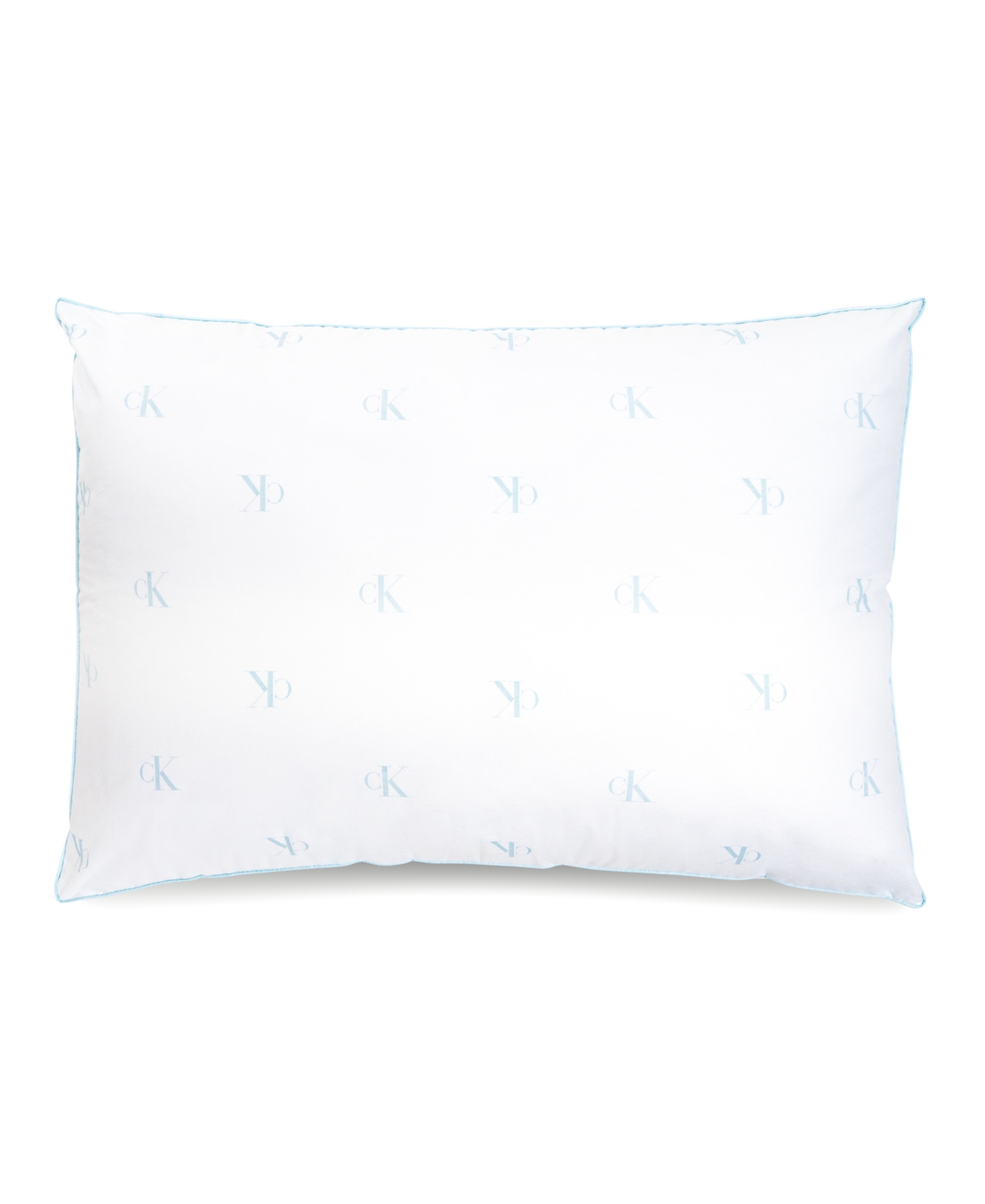 Calvin Klein Monogram Logo Density Collection Cotton X-firm Pillow, Standard/queen In White