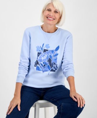 Petite Tulip Graphic Print Sweatshirt, Macy's Exclusive