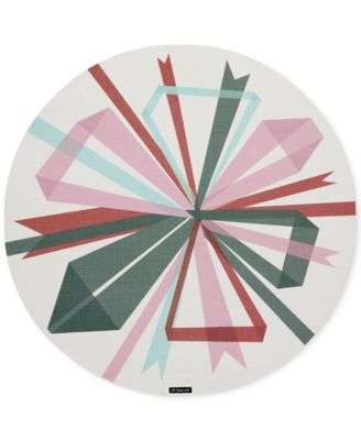 Bow-Print 15" Round Placemat