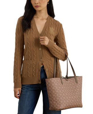 Faux-Leather Reversible Tote Bag