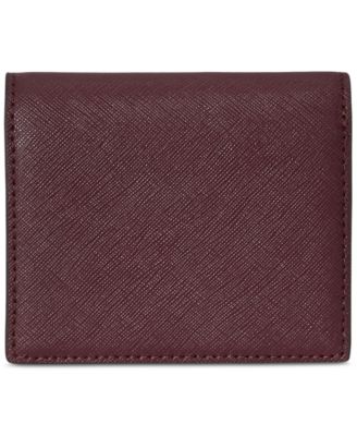 Crosshatch Leather Compact Wallet