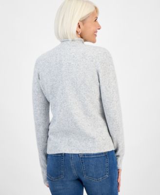 Petite Mock Neck Luxsoft Sweater, Macy's Exclusive