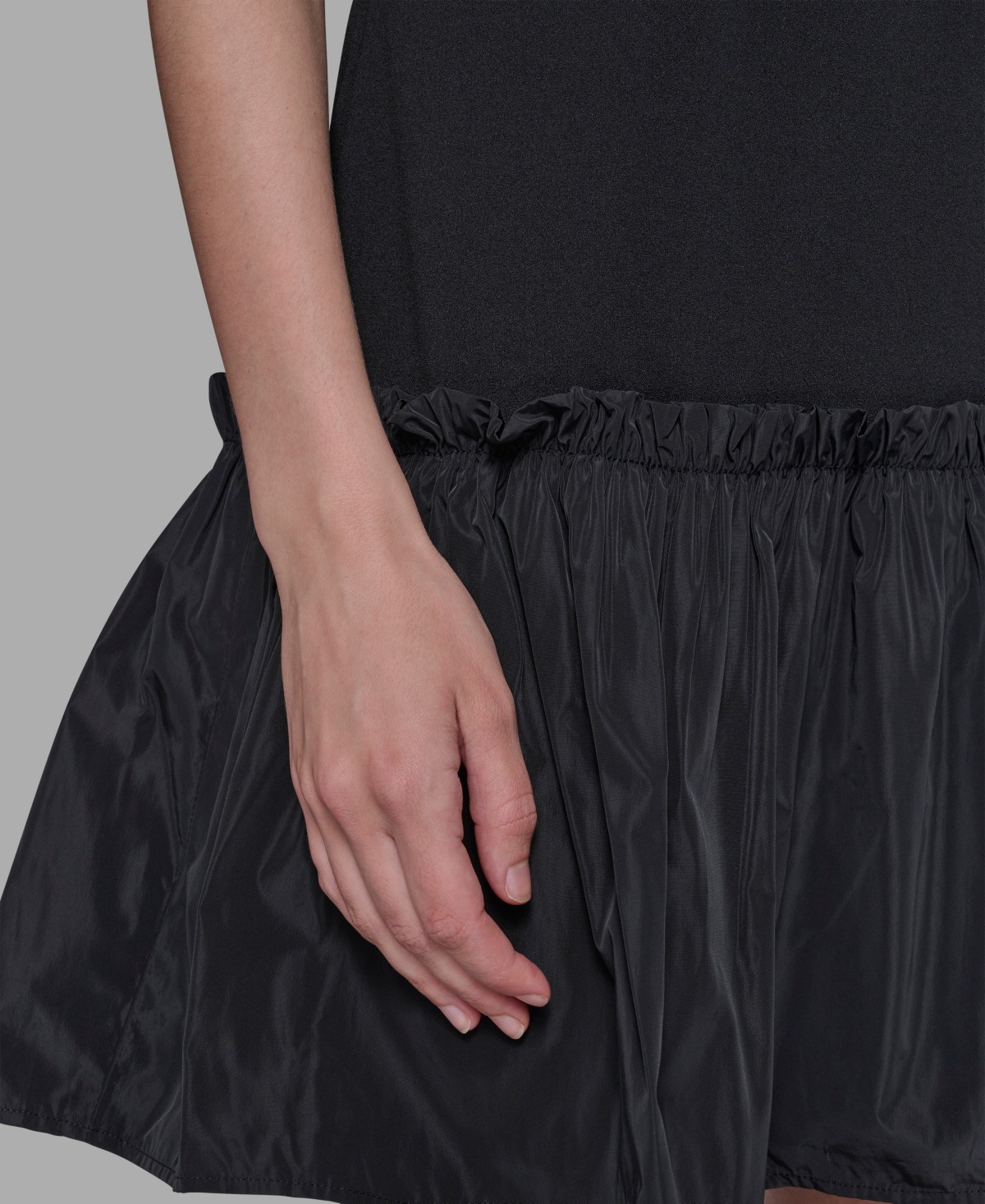 Karl Lagerfeld Women's Embellished Flounce-hem A-line Dress In Black