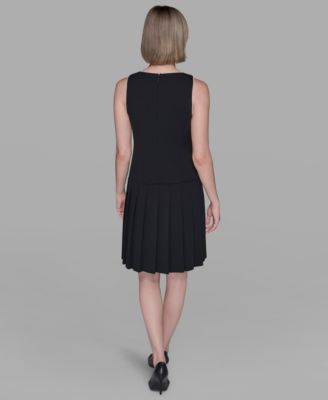 KARL LAGERFELD PARIS Women's Embellished Bow A-Line Dress