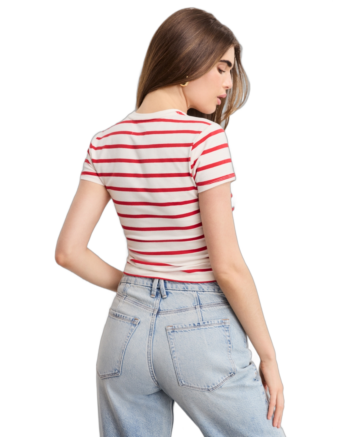 Good American Super Stretch Cotton Blend T-shirt In Multi