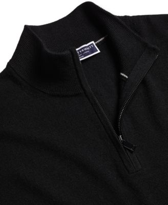 Men's Long Sleeve Quarter-Zip Merino Wool Sweater