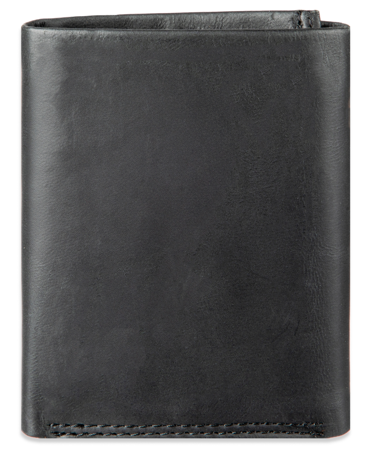Levi's Men's Rfid Genuine Leather Extra-capacity Conrad Trifold Wallet In Black