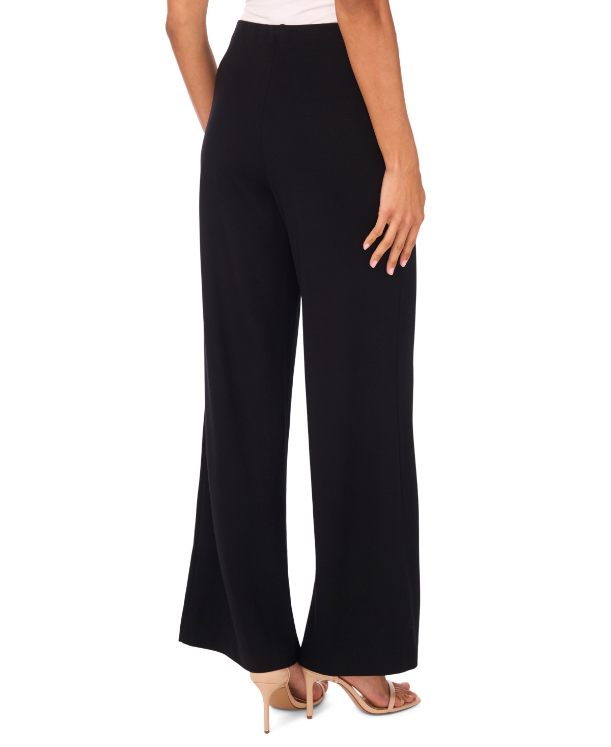 Sam & Jess Women's Ponte Wide Leg Pants In Black