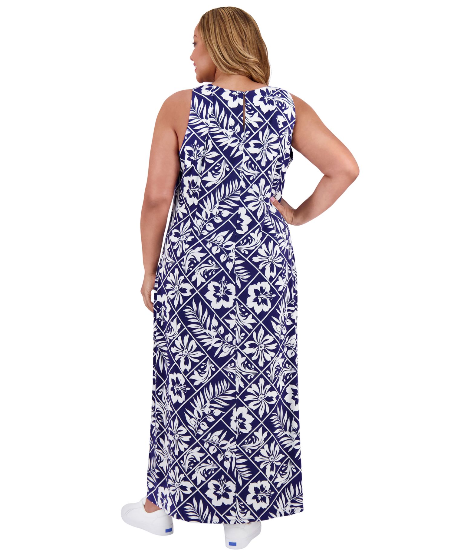 Plus Size Carwash Sleeveless Maxi Dress