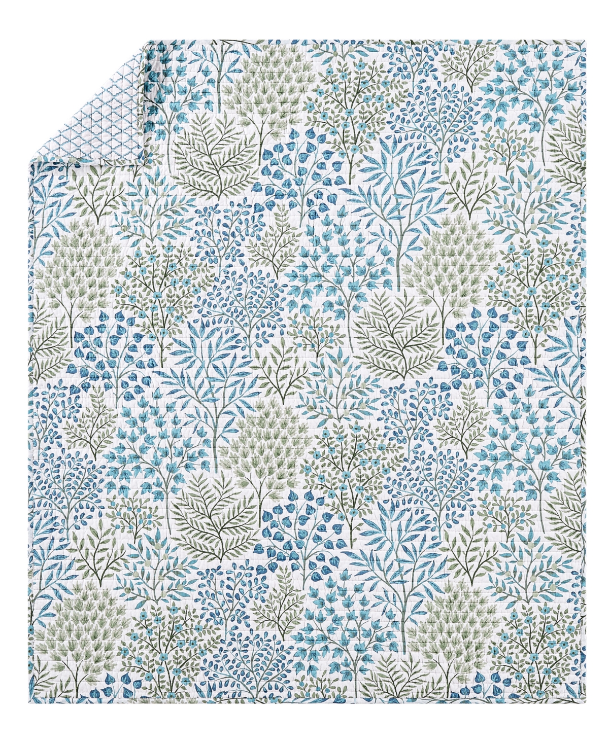 Levtex English Forest Reversible Quilted Throw, 50" X 60" In Green