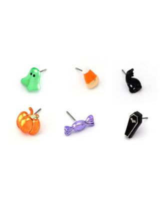 Faux Stone Halloween Spooky Stud Earring Set