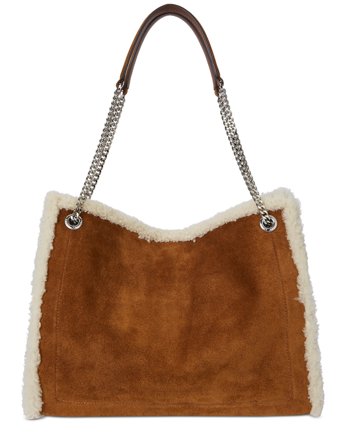 Ralph Lauren Bradley Large Suede Tote Bag In Brown