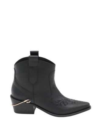 Joy Leather Western Booties