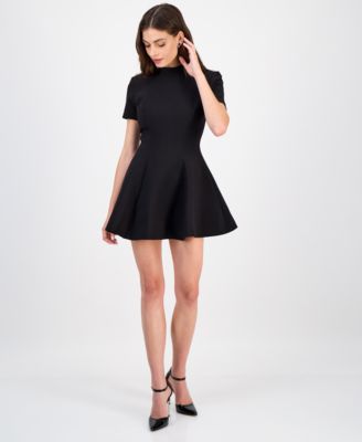 Women's Zephyra Mock Neck Fit & Flare Dress