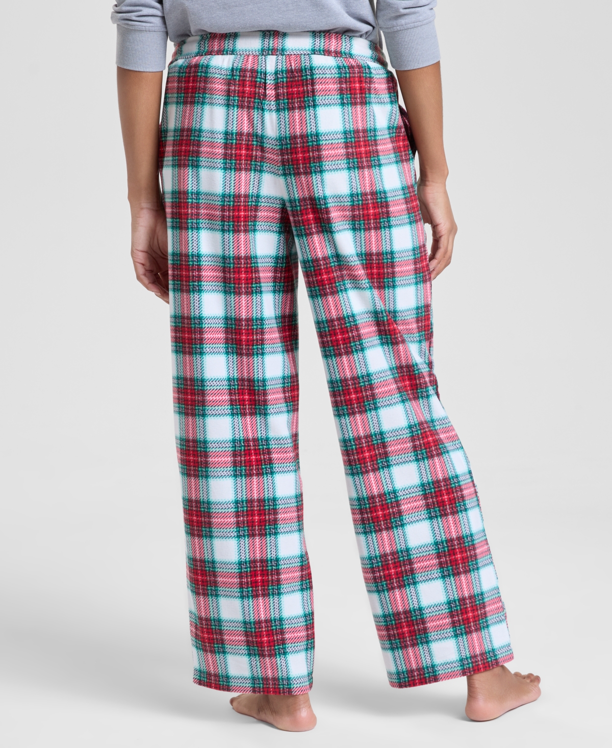 Holiday Lane Women's Merry Plaid Fleece Pajama Pants, Macy's Exclusive In Pink