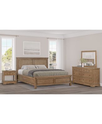 Furniture - Alverton 3 Pc. King Cane Set (Bed, Dresser & 1-Drawer Nightstand)