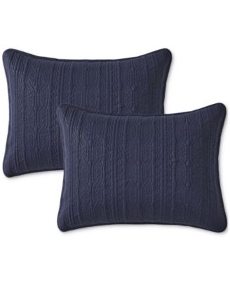 Seventh Studio Cable Knit Pinsonic Microfiber Quilt Sets In Green