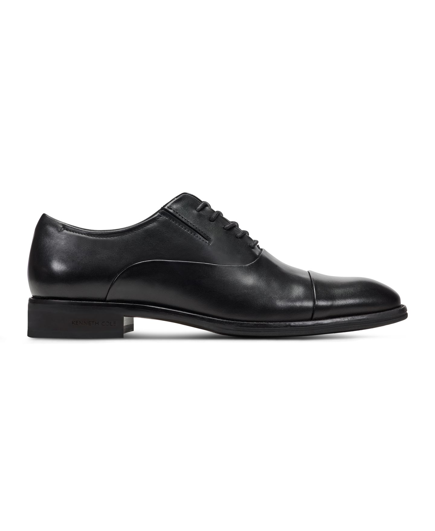 Мужские туфли Kenneth Cole New York Tully Leather Cap Toe Oxford, цвет: Чёрный — фото 2