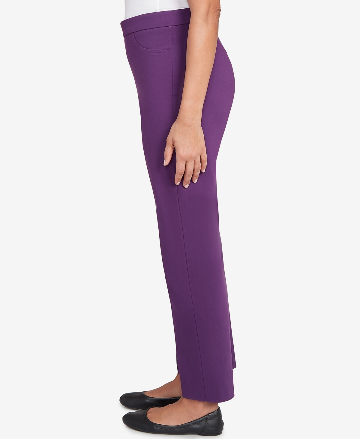 Alfred Dunner Women's Urban Legend Fitted Twill Medium Length Pants