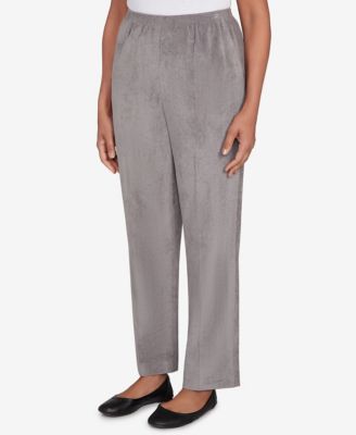 Women's Classic Corduroy Elastic Waist Medium Length Pants