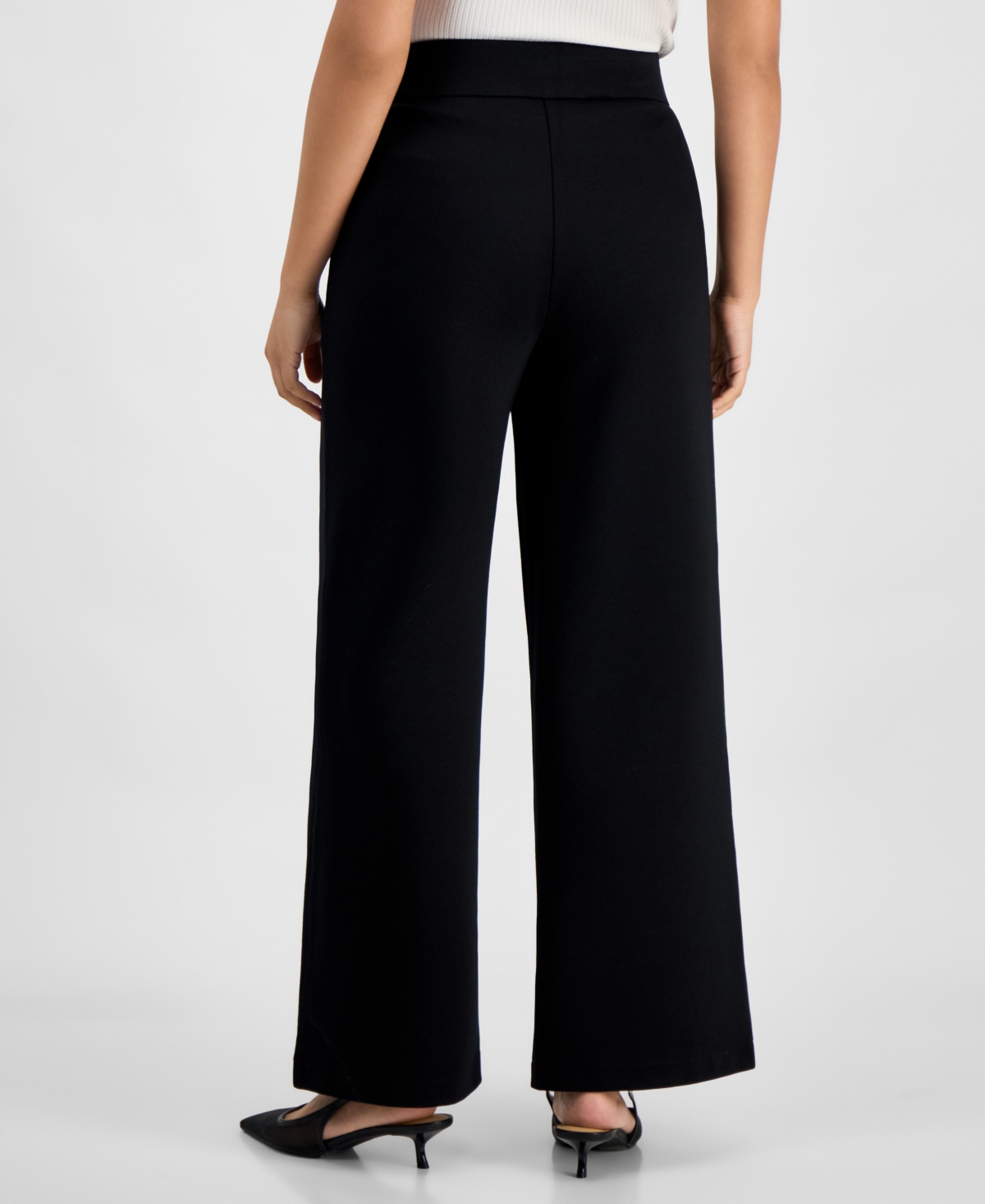 Inc International Concepts Petite Wide-leg Pants, Macy's Exclusive In Black