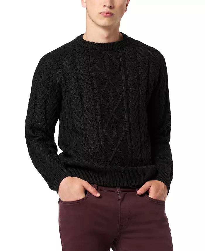 Men's Walder Solid Cable Knit Sweater - thumbnail 5