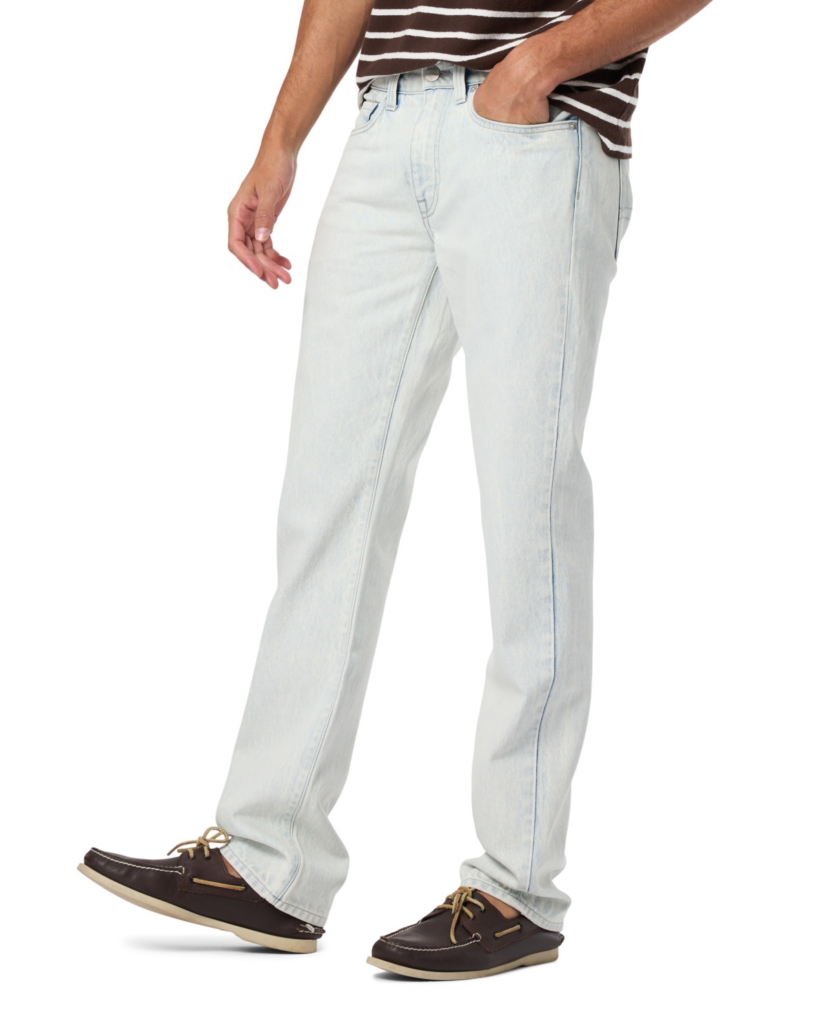 Buffalo David Bitton Men's Straight Six Relaxed Fit Jeans In White