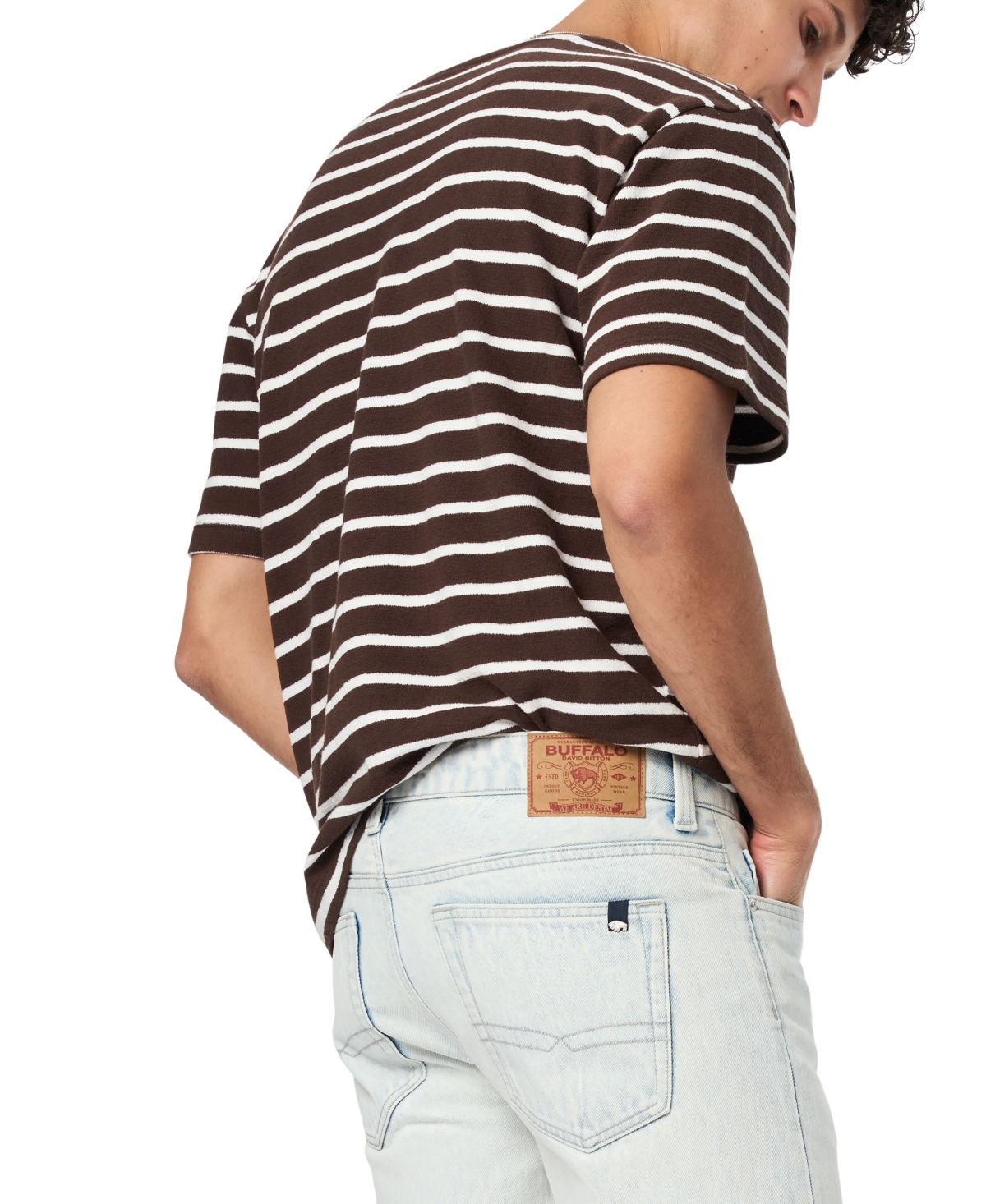 Buffalo David Bitton Men's Kosta Striped Regular Fit T-shirt In Multi