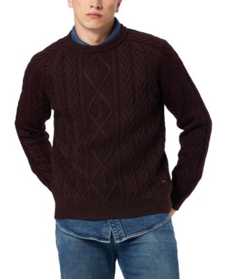 Men's Walder Solid Cable Knit Sweater